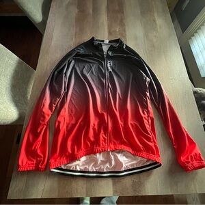 Men's Voofly Sports Cycling Performance Jacket in Red and Black Size 2XL Biking